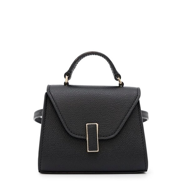 VALEXTRA Black Leather Shoulder Bag - Picture 1 of 15